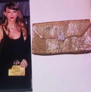 Whiting & Davis Vintage Chainmail Gold Mesh Clutch Bag